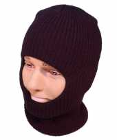 Winter bivak muts zwart volwassenen